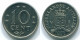 10 CENTS 1971 NIEDERLÄNDISCHE ANTILLEN Nickel Koloniale Münze #S13388.D.A - Antilles Néerlandaises