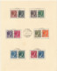 LUXEMBOURG - 12 TIMBRES OBLITERES DU 6 NOVEMBRE 1944 PREMIERE EMISSION APRES LA LIBERATION SUR DOCUMENT N° 62582 - Covers & Documents