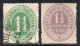 SCHLESWIG-HOLSTEIN (ALEMANIA) Serie NO Completa X 2 Sellos CIFRAS Año 1865 – Valorizada En Catálogo € 95,00 - Schleswig-Holstein