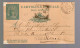 1894, 10 C Green Postal Stationery Card Used For Rome In 1898, Aged, Pin Holes - Postwaardestukken