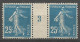 SEMEUSE N° 140 Millésime 3 / 1920 NEUF**  SANS CHARNIERE / Hingeless  / MNH - Millesimes