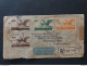 LEBANON لبنان LIBAN 1947 REGISTER MAIL PAR AVION FROM BEYROUTH TO NEW YORK TO ANTIGUA TO GUADALUPE - Lebanon