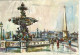 75 Paris Place De La Concorde Aquarelle De Girard - Loten, Series, Verzamelingen