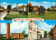 Ansichtskarte Aurich-Leer (Ostfriesland) 4 Bidl: Straßen, Rathaus 1978 - Aurich