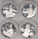 Cina, Repubblica Popolare . Set 4 Monete Da 5 Yuan Argento Proof 1992 - Grandi Personaggi Della Storia Cinese Gr. 88,61 - Cina