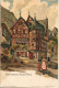 Ansichtskarte Bacharach Altes Haus Signierte Künstlerkarte 1905 - Bacharach