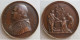 Médaille En Bronze Pie IX 1871 An XXVI . Cattedra Di S. Pietro , Tra Cristo E L’Apostolo , Par Bianchi - Andere & Zonder Classificatie