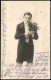 Ansichtskarte  Junger Mann Im Anzug Mit Blumen Coloriertes Foto 1914 - People