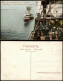 Amerika Dampfer Unterelbe Empfangbereit Zur Übernahme Der Passagiere 1910 - Steamers