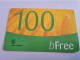 ST LUCIA   $ 100,- YELLOW/GREEN  B FREE   / PREPAID/ VERY FINE USED   ** 16571 ** - Sainte Lucie