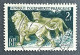 FRAEQ0239U - Lion - 2 F Used Stamp - AEF - 1957 - Usados