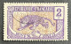 FRCG049U - Leopard - 2 C Used Stamp - Middle Congo - 1907 - Gebruikt