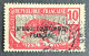 FRCG093U1 - Leopard - Overprinted AEF - 10 C Used Stamp - Middle Congo - 1925 - Gebruikt