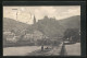 AK Vianden, Fluss Mit Häsern Und Blick Auf Ruine  - Vianden