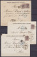 Lot De 7 Lettres Affr. N°19, 30, 31 & 33 Càd ANVERS & BRUXELLES Entre 1868 Et 1872 Pour PARIS - Voir Scans - 1869-1883 Léopold II