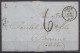 L. Datée 11 Avril 1859 De LIEGE Càd LIEGE /11 AVR. 1859 Pour BEAUNE Côte D'Or - Càd "BELG. / AMB.CALAIS.C" - Port "6" Au - 1858-1862 Medaillen (9/12)