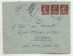 OMF SYRIE SYRIE 20C SEMEUSE BRUN X3 LETTRE COVER BEYROUTH 1922 POUR MISSION FRANCAISE DE CILICIE  ADANA SP 607 - Storia Postale