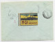 OMF SYRIE SYRIA MERSON 60CX2 LETTRE COVER REC HALEB SOUK EL HABIB 3.10.1922 TO ITALIE + VIGNETTE PUB GENOVA NAVIGAZIONE - Storia Postale