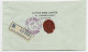 INDIA 1Re+ 14as LETTRE COVER REG AIR MAIL CALCUTTA 1955 TO USA ETATS UNIS - Covers & Documents