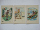 3 Cartes Postales Scouts Scoutisme 1929 Birckenhead Jamboree 1933 Gödöllö 1937 Vogelenzang Illustrateur Bigio ASCI - Scouting