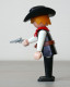 Playmobil Vintage Cowboy Shérif Noir Et Blanc Geobra 1974 - Playmobil