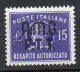 1949 Trieste AMG FTT Recap. Aut. N. 3 Integro Centrato MNH** Sassone 130 Euro - Fiscaux