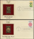 Delcampe - - ETATS-UNIS, 20 Enveloppes Avec Reproduction Du Timbres, En Boite - Collezioni & Lotti