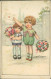 BERTIGLIA SIGNED 1941 POSTCARD - KIDS & FLOWERS - N.766/12  (5473) - Bertiglia, A.