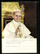 AK Papst Paul VI. Hebt Segnend Die Hand  - Papes