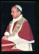 AK Papst Paul VI. Mit Pileolus In Herrschaftlichem Fanon  - Papas