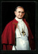 AK Papst Paul VI. In Soutane Und Rotem Umhang Mit Pileolus Und Goldenem Kreuzanhänger  - Papes