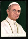 AK Papst Paul VI. Mit Leichtem Lächeln Und Seinem Pileolus  - Papi
