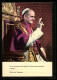 AK Papst Paul VI. Im Roten Umhang Segnend Auf Dem Heiligen Stuhl  - Papes
