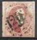 OBP8A Met 4 Randen En Gebuur, Met Puntstempel P120 Verviers (zie Scans) - 1851-1857 Medallones (6/8)