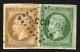 Empire NON DENTELE Utilisé En COCHINCHINE :  10c (n°13) Pd + 5c (n°12) Obl. Losange CCH Sur Fragment. GRANDE RARETE. Le  - 1853-1860 Napoleone III