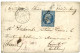 BUREAU A - SAIGON : 1861 20c (n°14) Pd Obl. CECA + CORPS EXP. CHINE Bau A Enveloppe (tarif Soldat Contresignée Par Le Co - Armeestempel (vor 1900)