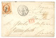 BUREAU A - SAIGON : 1861 40c (n°16) Pd Obl. CECA + CORPS EXP. CHINE Bau A Sur Enveloppe (tarif Officier) Pour La FRANCE. - Army Postmarks (before 1900)