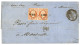 BUREAU  D - SINGAPOUR : 1861 Superbe Paire 40c (n°16) Obl. CECD + CORPS EXP. CHINE Bau D Sur Lettre Avec Texte Daté "SAI - Marques D'armée (avant 1900)