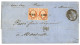 BUREAU  D - SINGAPOUR : 1861 Superbe Paire 40c (n°16) Obl. CECD + CORPS EXP. CHINE Bau D Sur Lettre Avec Texte Daté "SAI - Army Postmarks (before 1900)