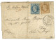 BALLON " LA VILLE D' ORLEANS " : 20c (n°29) + 10c (n°28) Obl. Etoile 5 + PARIS R. DE BONDY 21 Nov 70 Sur Lettre Pour HUY - Krieg 1870