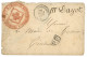 1871 Cachet CROIX-ROUGE  SOCIETE DE SECOURS AUX BLESSES MILITAIRES COMBOURG + T.16 COMBOURG + P.P Sur Lettre (déchirure) - War 1870