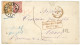 ALSACE-LORRAINE : 1875 Mixte FRANCE 40c Siége (n°38) + ALLEMAGNE 10pf Obl. Cachet Allemand COLMAR + AFFRANCHISSEMENT INS - Other & Unclassified