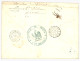 1854 CONSULAT DE FRANCE A SAN FRRANCISCO + Cachet Taxe (15c) De PARIS En Bleu Sur Enveloppe Acheminée Pour PARIS. Verso, - Schiffspost