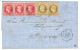 CUBA Bureau Consulaire - Triple Port à 3F  : 1872 80c(n°32)x3 + 30c(n°30) Obl. ANCRE + Cachet Consulaire CUBA Sur Lettre - Posta Marittima