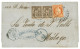 1876 40c SIEGE (n°38) + Paire 30c SAGE Type I (n°69) Obl. LA GUAYRA Sur Lettre Pour MALAGA (ESPAGNE). Superbe Qualité. - Schiffspost
