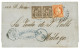 1876 40c SIEGE (n°38) + Paire 30c SAGE Type I (n°69) Obl. LA GUAYRA Sur Lettre Pour MALAGA (ESPAGNE). Superbe Qualité. - Posta Marittima