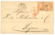 1869 Paire 40c EMPIRE (n°23) Obl. GC 5118 + YOKOHAMA Bau FRANCAIS Sur Lettre Pour La FRANCE. TTB. - 1849-1876: Klassieke Periode