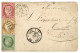 1874 CERES 5c (pd) + 15c + 80c Obl. GC 5118 + YOKOHAMA Bau FRANCAIS + Cachet Japonais Sur Lettre Pour La FRANCE. Verso,  - 1849-1876: Klassieke Periode