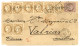 1875 4 Paires Du 15c CERES (n°59) + 10c CERES Obl. GC 5118 + YOKOHAMA Bau FRANCAIS Sur Lettre Via BRINDISI Pour La FRANC - 1849-1876: Klassik