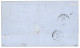 LIGNE M + LIGNE S Pour YOKOHAMA : 1869 Paire 40c (n°23) Obl. ANCRE + Trés Rare Cachet MARSEILLE PAQ. FR. M N°1 Sur Lettr - 1849-1876: Période Classique